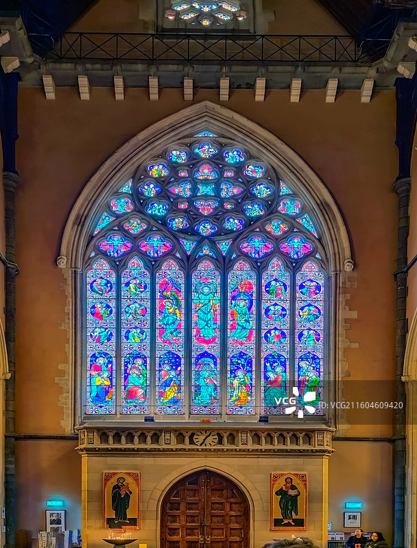 派翠克的花玻璃窗图片素材