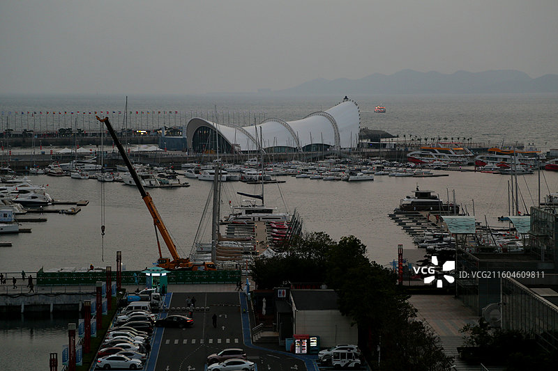 青岛奥帆中心局部图片素材