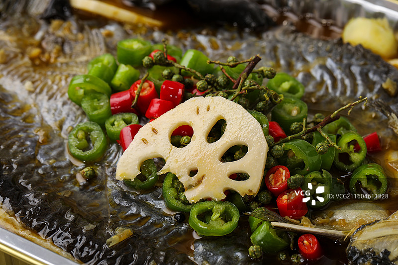 青花椒清江烤鱼（鮰鱼）图片素材
