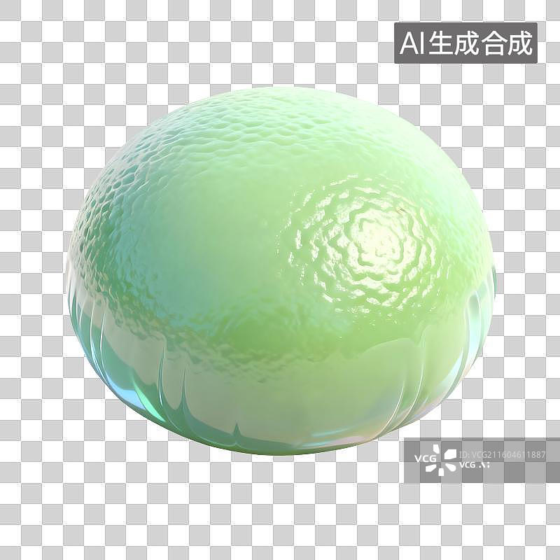 【AI数字艺术】水晶青团插画图片素材