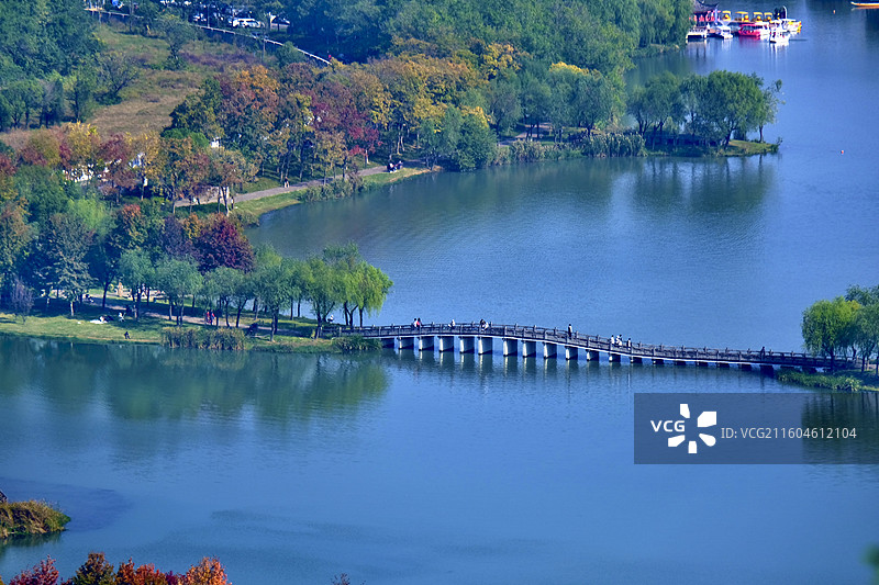 杭州湘湖跨湖桥图片素材