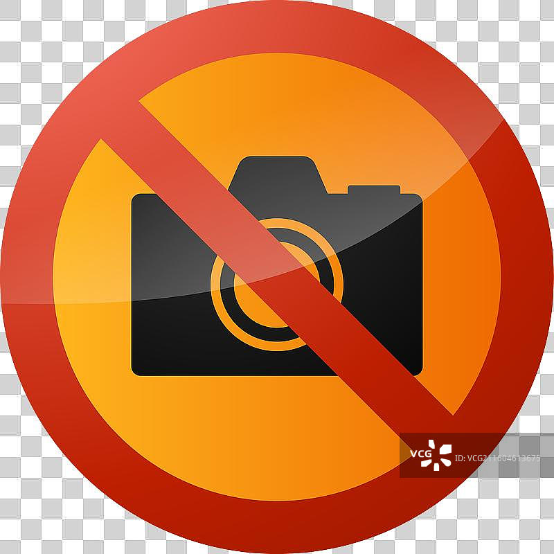 渐变色禁止拍照标志设计图片素材