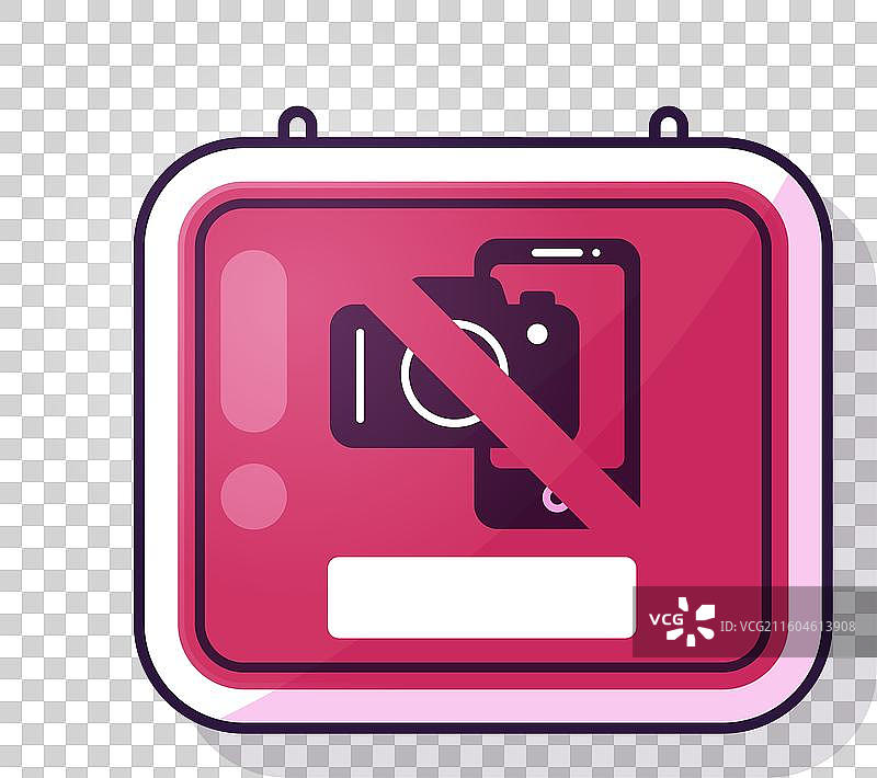 扁平化设计，禁止拍照标志设计图片素材