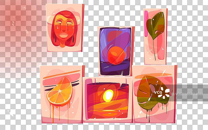 卡通风格艺术展合集图片素材