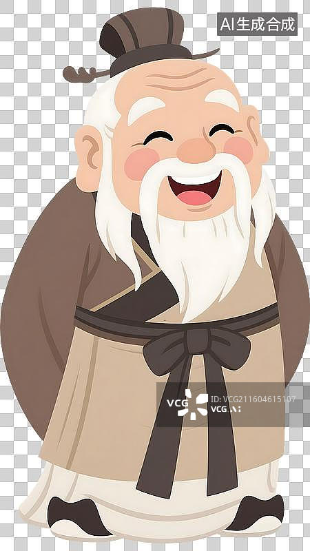 【AI数字艺术】AIGC：中国传统历史人物孔子，古代人物，插图插画，元素，免抠图图片素材