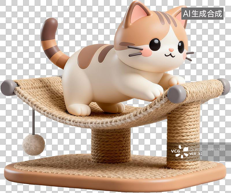 【AI数字艺术】卡通3D可爱的宠物店宠物猫狗日常用品插画元素设计素材图片素材