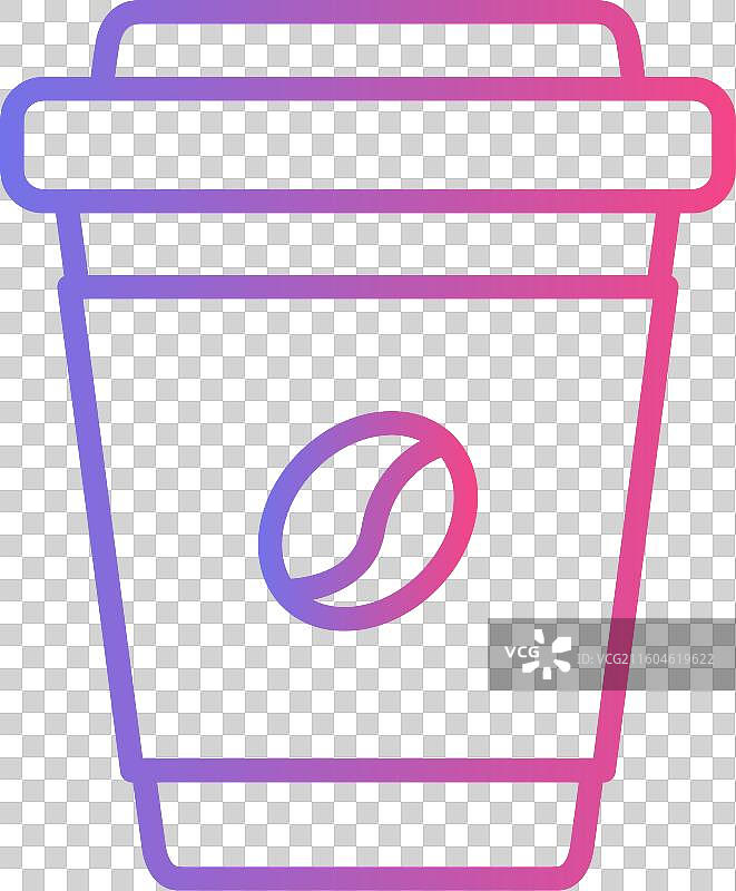 渐变色咖啡馆招牌设计图片素材