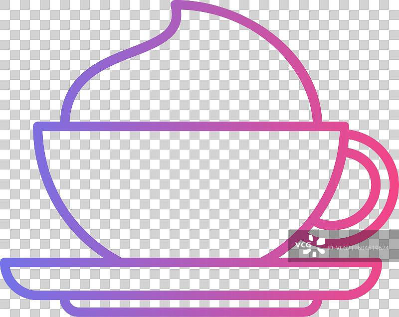 渐变色咖啡店招牌设计图片素材