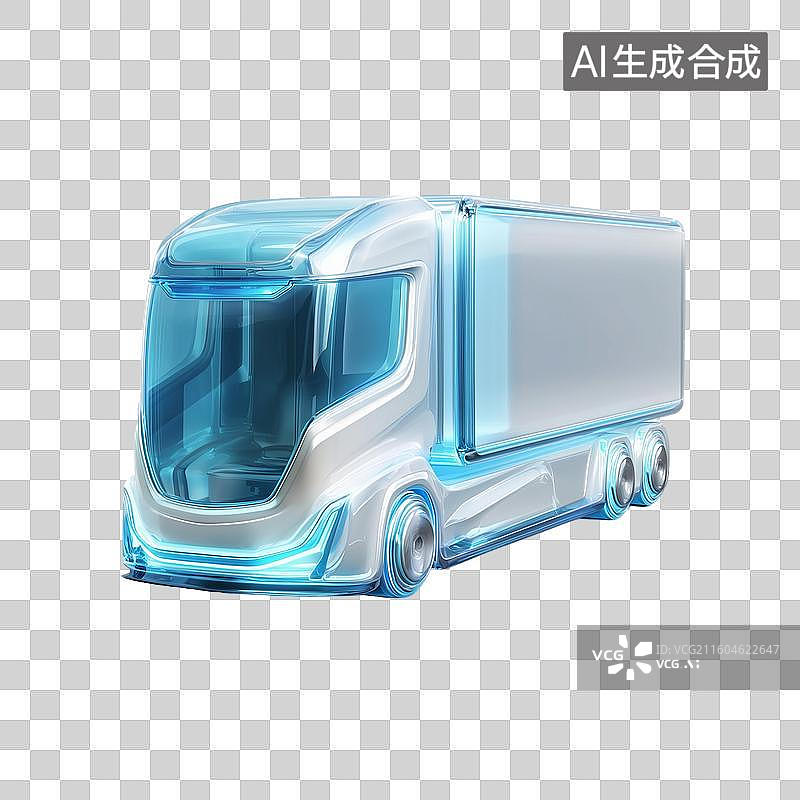 【AI数字艺术】半挂卡车3D图标图片素材