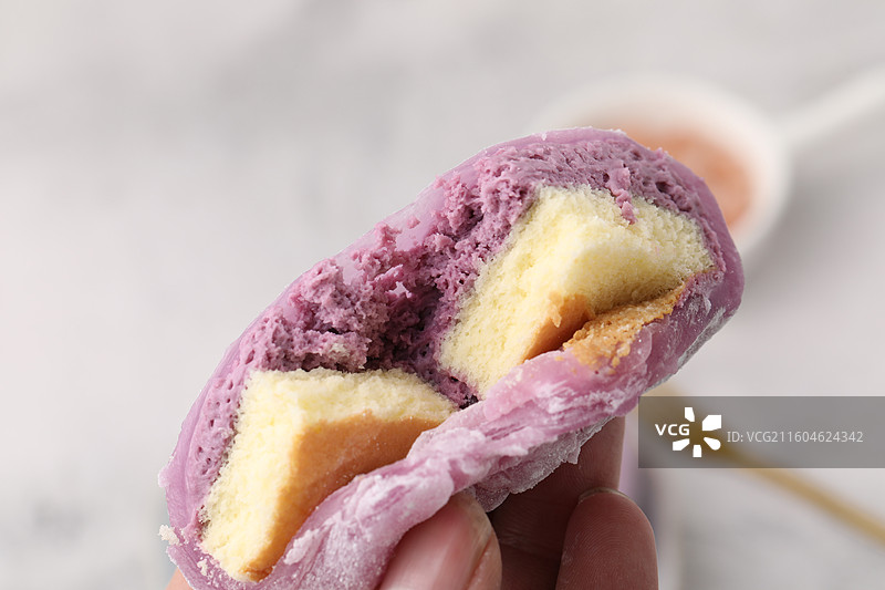 芋泥大福图片素材