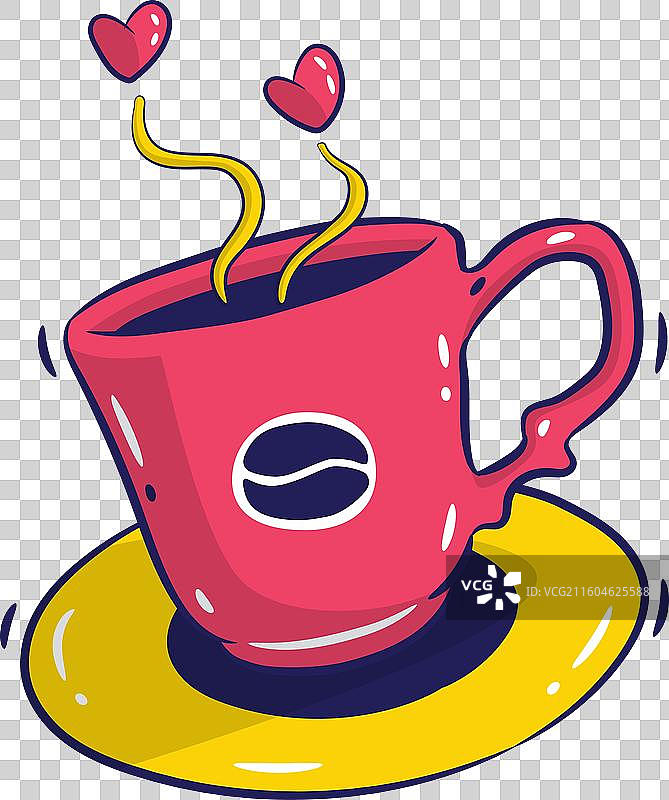 手绘咖啡馆招牌图片素材