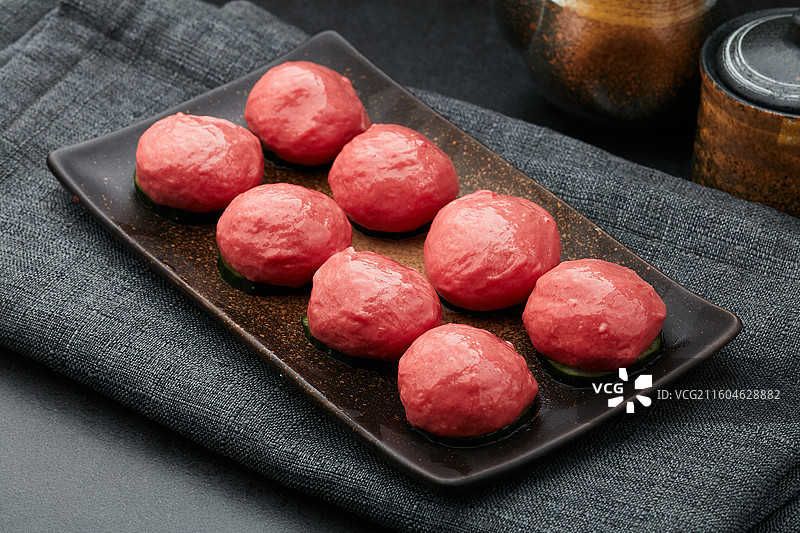 现打牛肉丸图片素材