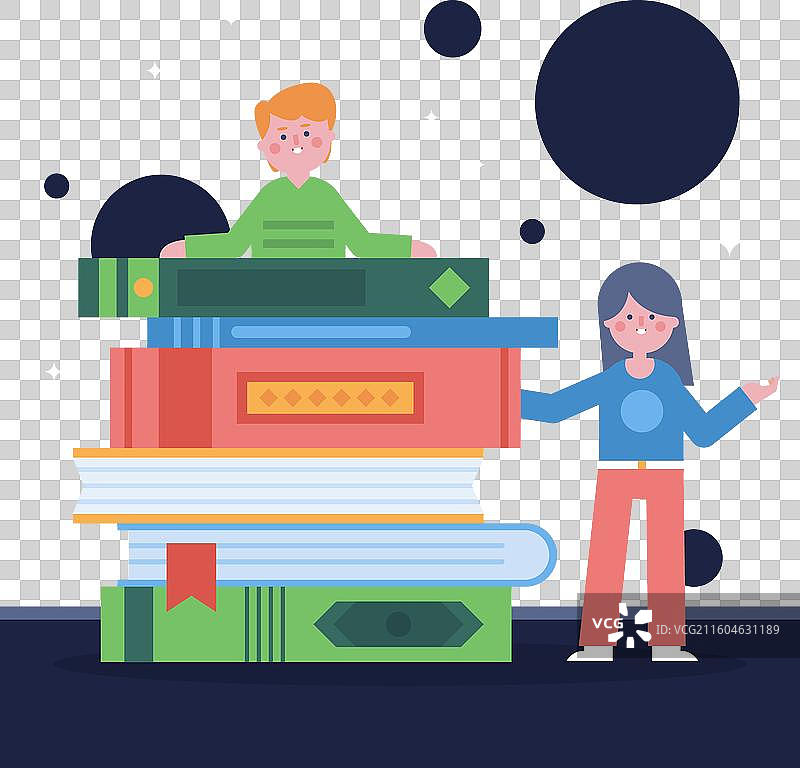 手绘的读书会图片素材