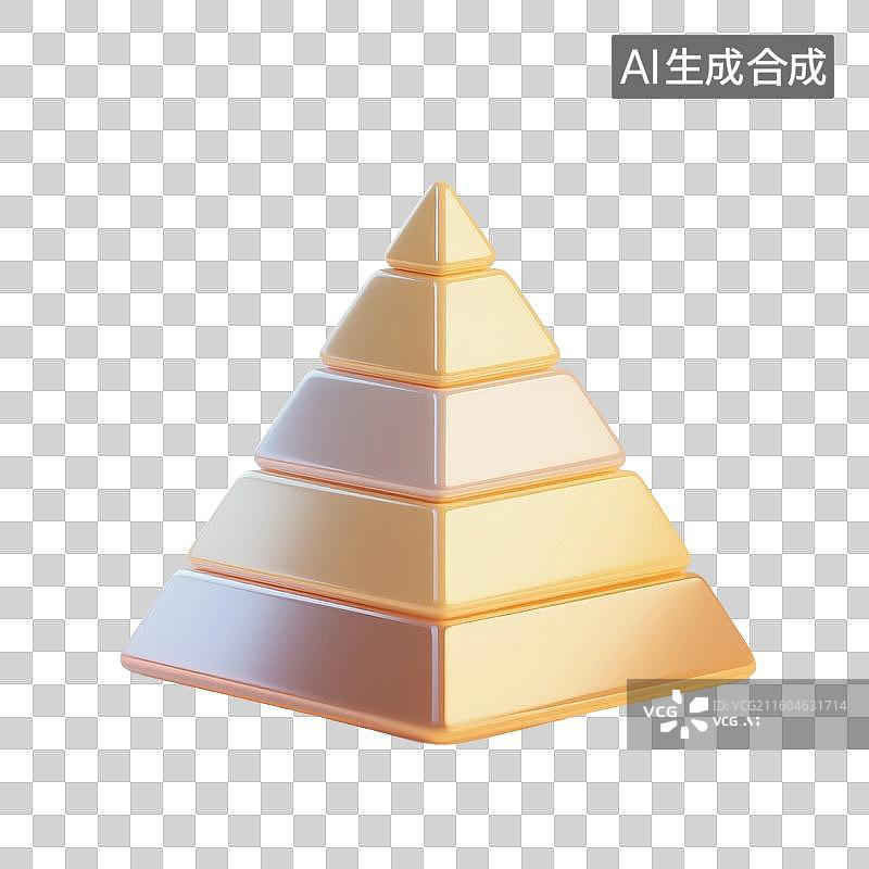【AI数字艺术】3D渲染，几何图形，金字塔，免抠元素图片素材