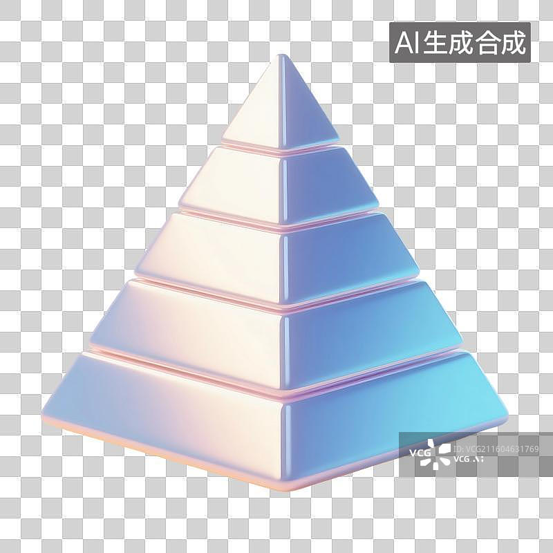 【AI数字艺术】3D渲染，几何图形，金字塔，免抠元素图片素材