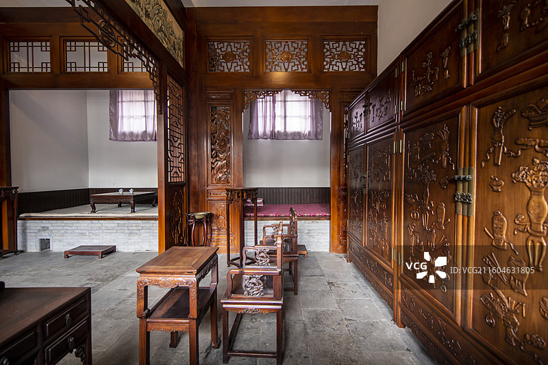 辽宁沈阳市张学良旧居（张氏帅府）：张学良、于凤至的居室（1918—1922年张学良和于凤至居住于此）图片素材