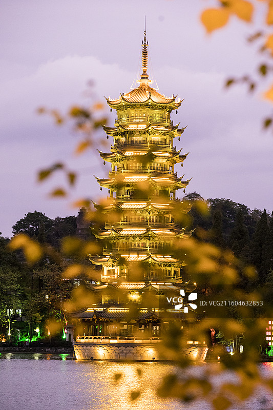 桂林日月塔风光图片素材