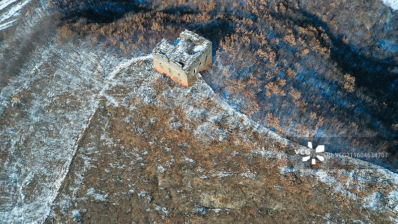 冬日秦皇岛海港区董家口长城雪景图片素材