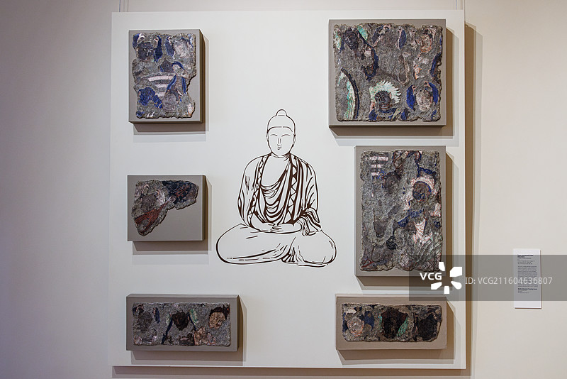 中国新疆克孜尔千佛洞114窟壁画·俄罗斯圣彼得堡冬宫博物馆藏图片素材