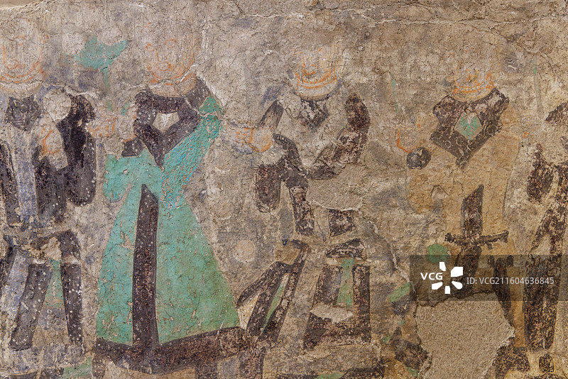 中国新疆克孜尔千佛洞壁画·俄罗斯圣彼得堡冬宫博物馆藏图片素材