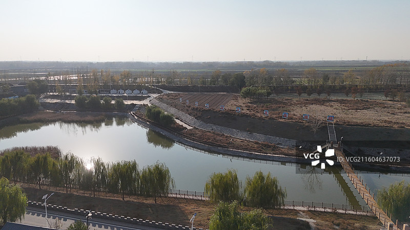 邯郸大名县金滩镇金北村历史文化村落航拍图片素材