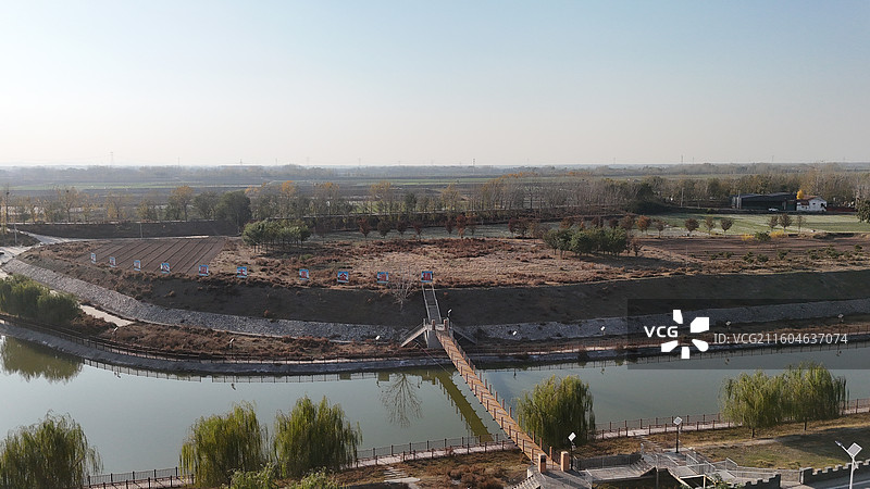 邯郸大名县金滩镇金北村历史文化村落航拍图片素材