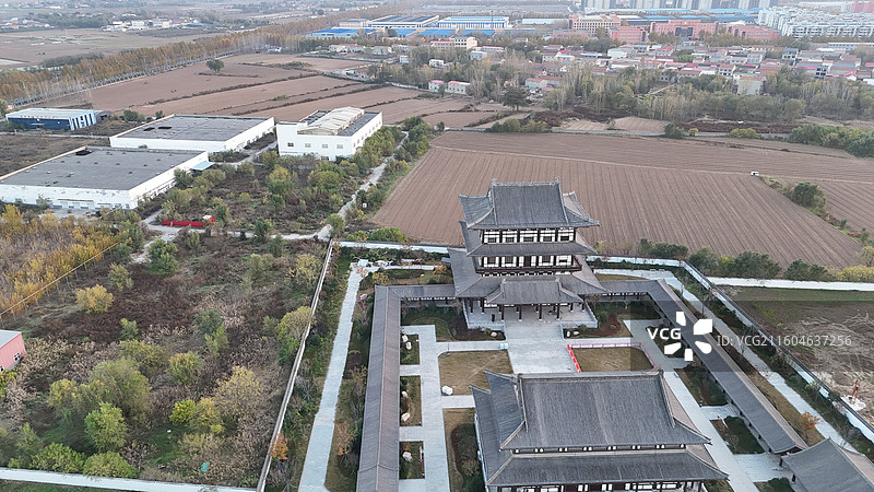 邯郸大名石刻博物馆宋街天镜阁落日图片素材