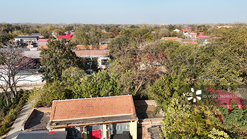 邯郸大名县金滩镇金北村历史文化村落航拍图片素材