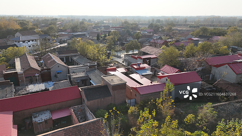 邯郸大名县金滩镇金北村历史文化村落航拍图片素材