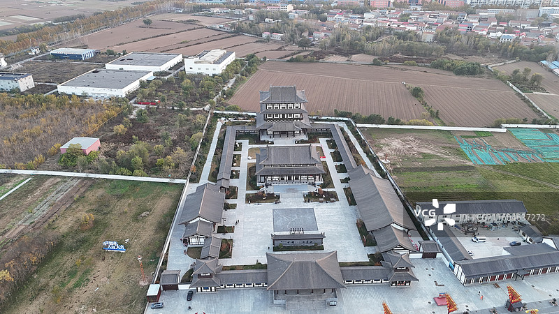 邯郸大名石刻博物馆宋街天镜阁落日图片素材