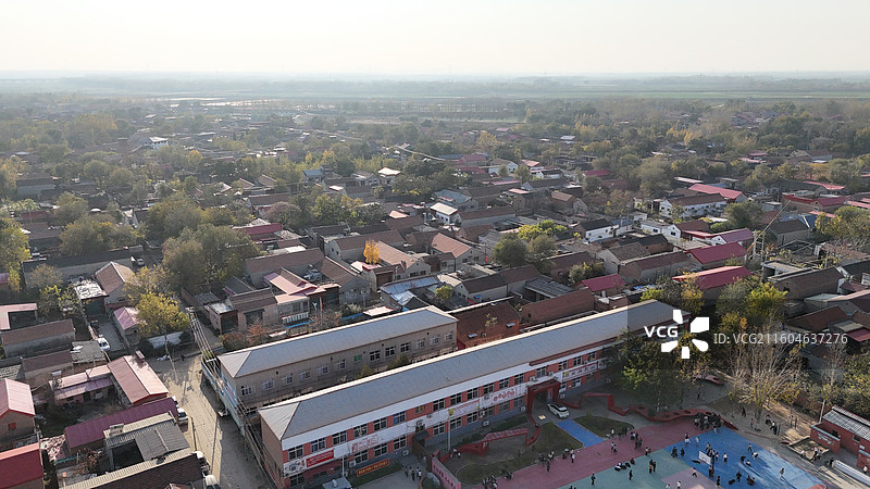 邯郸大名县金滩镇金北村历史文化村落航拍图片素材