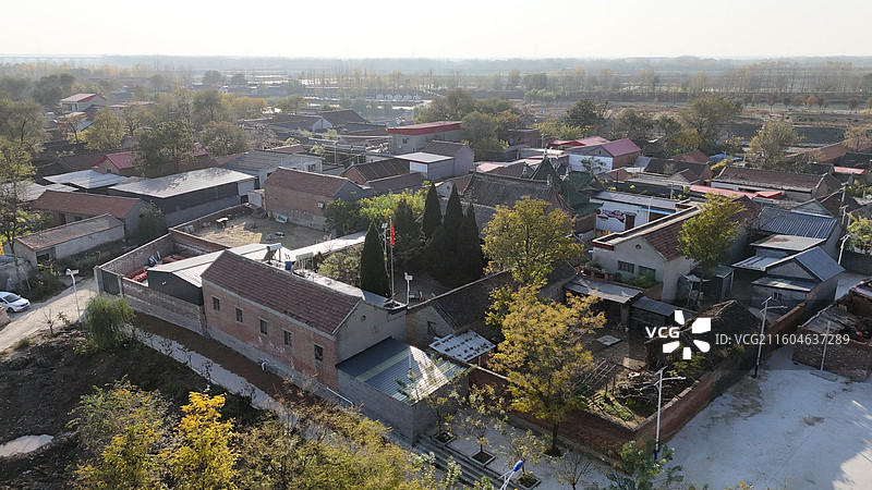 邯郸大名县金滩镇金北村历史文化村落航拍图片素材