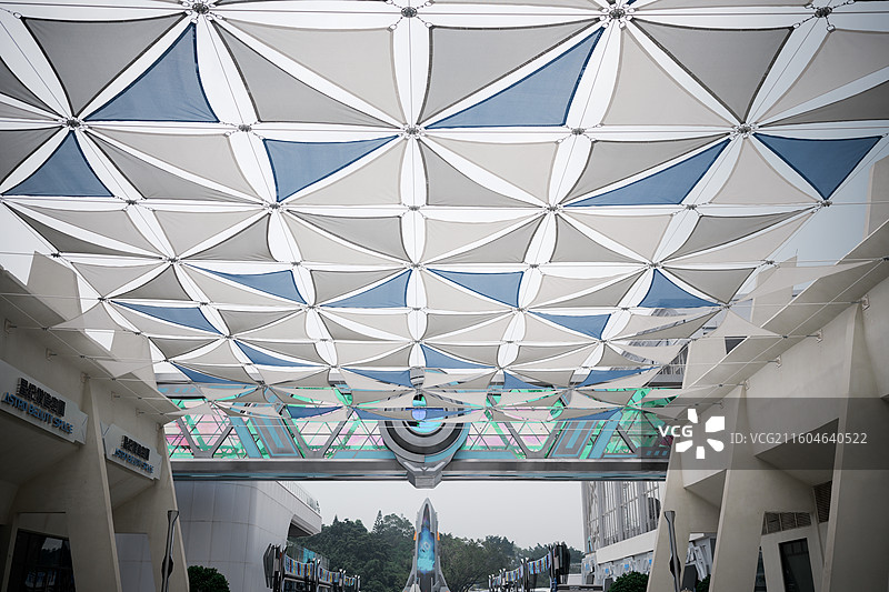 广东广州,白昼时的星纪世界南湖乐园图片素材