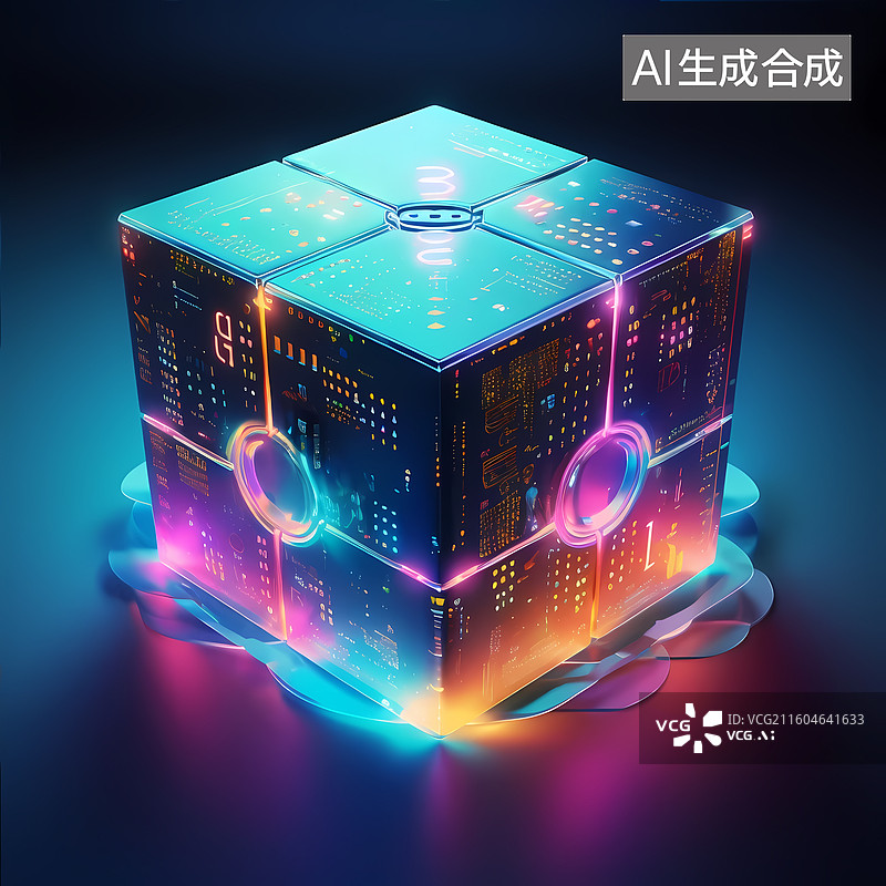 【AI数字艺术】彩色动感大数据升腾背景图片素材