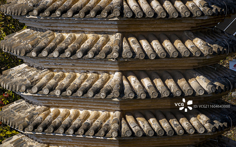 河北省保定市易县双塔庵双塔航拍图片素材