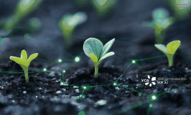 【AI数字艺术】萌芽生长图片素材