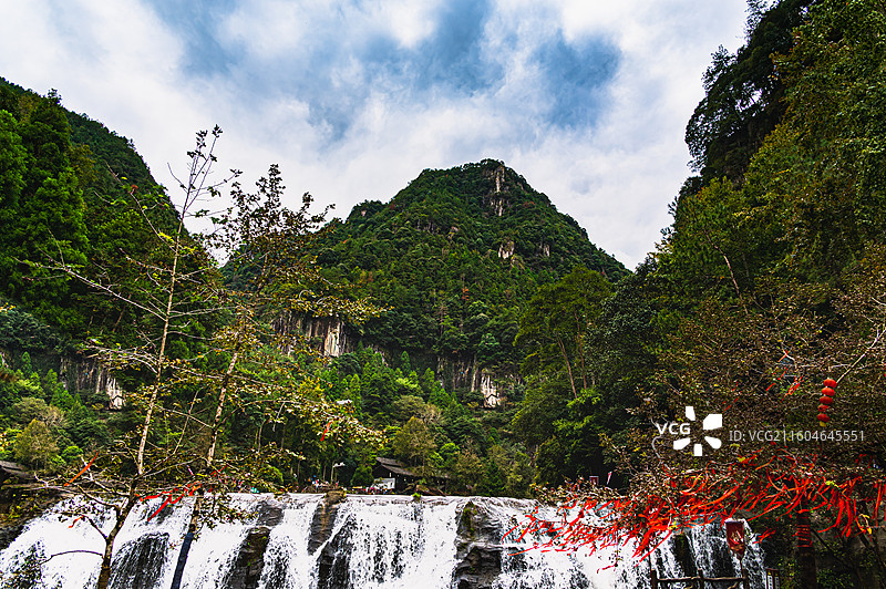 温州刘伯温故里百丈漈景区风景图片素材