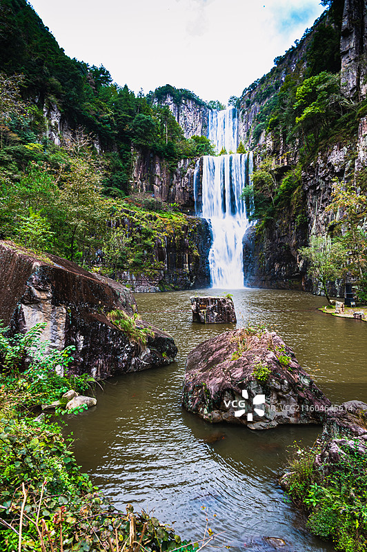 温州刘伯温故里百丈漈景区风景图片素材