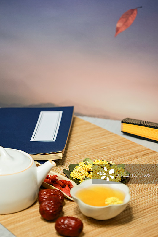 山东焦作云台山冰菊怀菊花茶饮图片素材