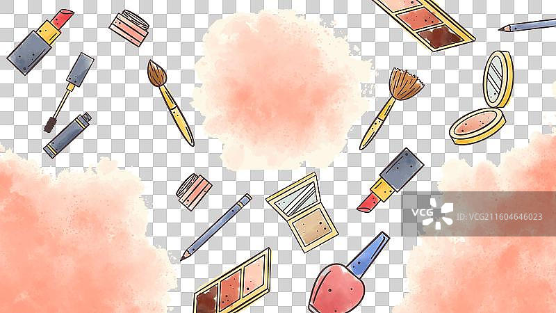 水彩化妆师 YouTube 缩略图图片素材