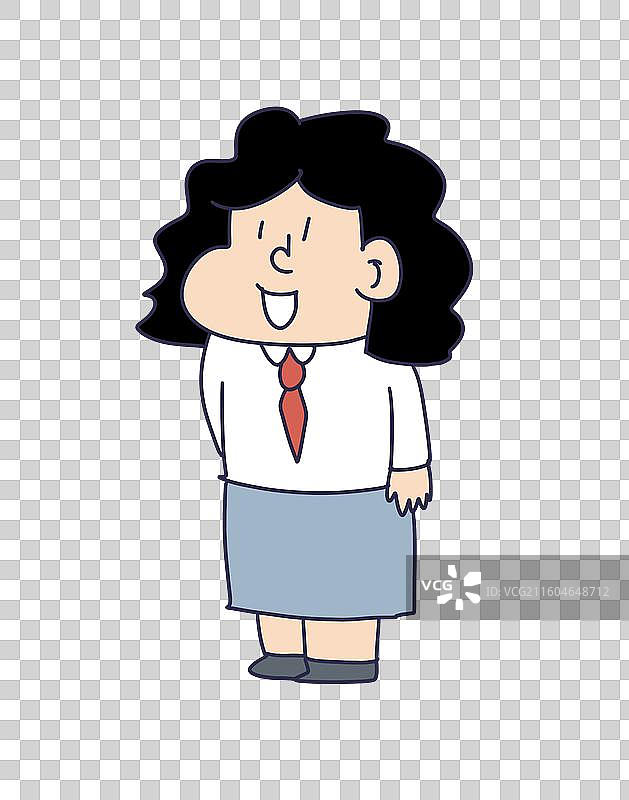 站立的女性职员员工图片素材