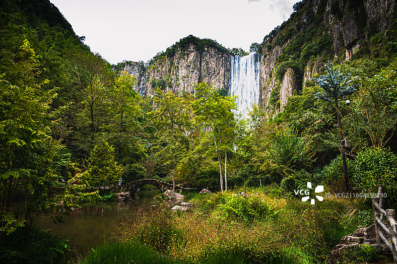 温州刘伯温故里百丈漈景区风景图片素材