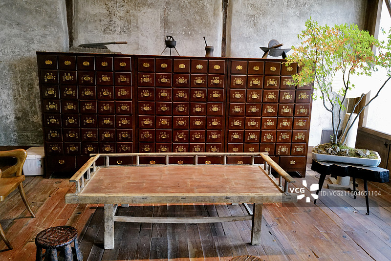 中式古建筑侘寂风格装饰美学端景特写图片素材