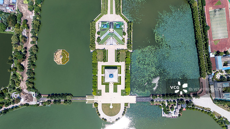 淮安市周恩来纪念馆航拍图片素材