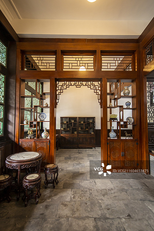 辽宁沈阳市张学良旧居（张氏帅府）：张学良、于凤至的居室（1918—1922年张学良和于凤至居住于此）图片素材