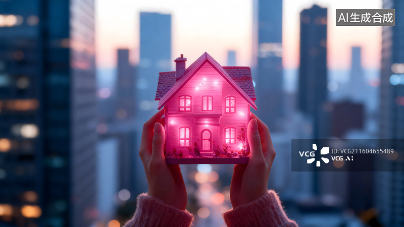 【AI数字艺术】房地产投资和房屋抵押贷款金融房地产概念图片素材