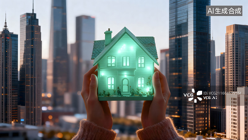 【AI数字艺术】房地产投资和房屋抵押贷款金融房地产概念图片素材