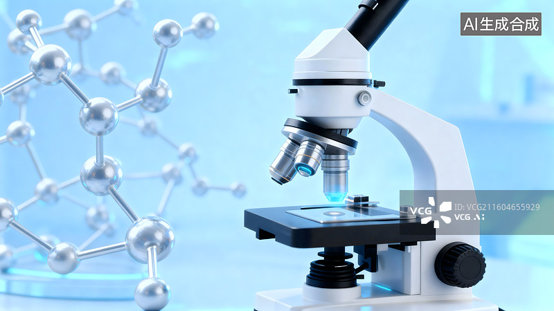 【AI数字艺术】显微镜和实验室设备图片素材