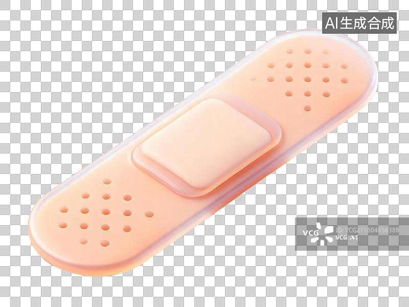 【AI数字艺术】3D轻拟物医疗健康元素创可贴图标图片素材