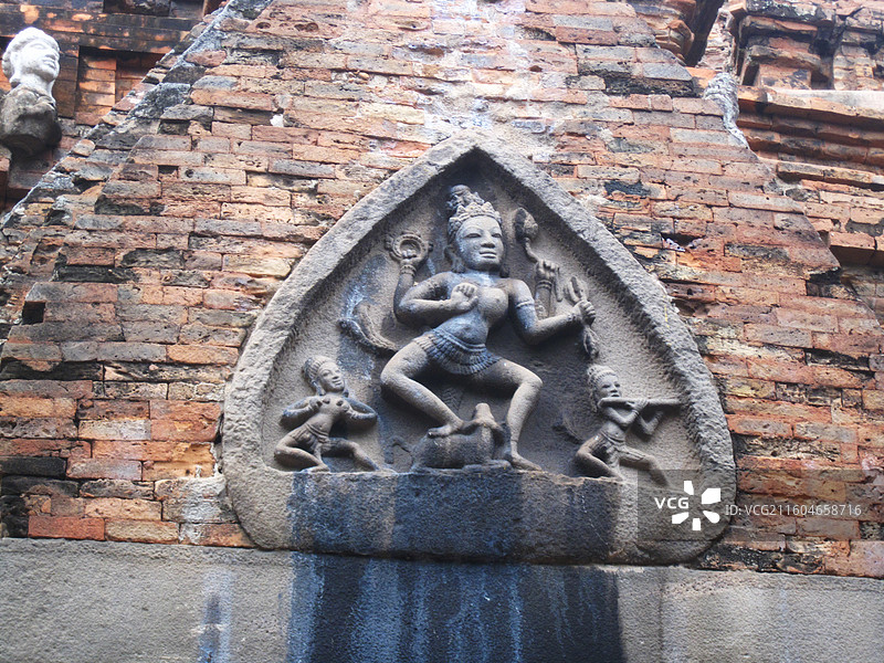 越南芽庄婆那加占婆塔上的浮雕图片素材